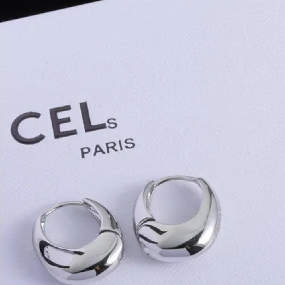 Designer Looking Huggie Hoop  Earrings